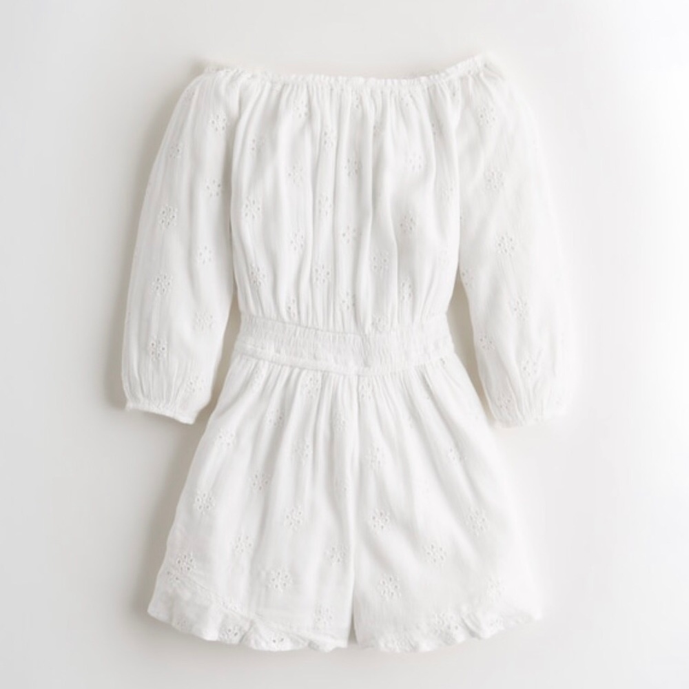 Hollister Smocked-Waist Off-The-Shoulder Romper